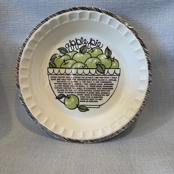 Vintage Apple Pie Plate Country Harvest Royal China USA Apple Pie Plate 11” - Picture 3 of 6